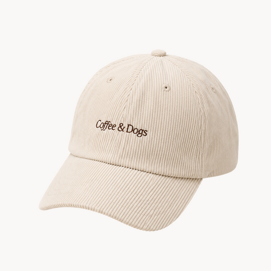 Corduroy Hat "Coffee & Dogs"
