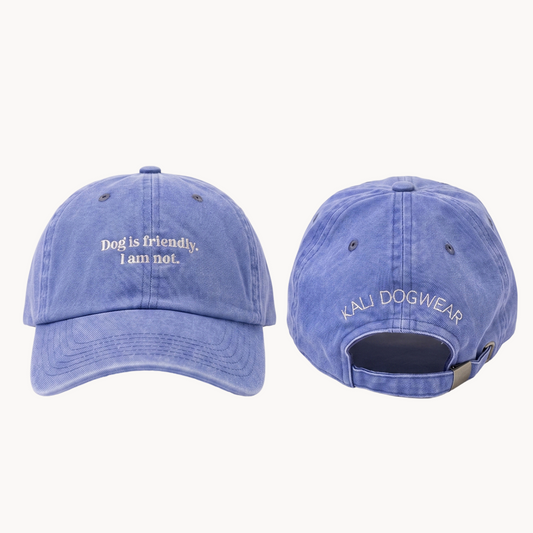 Washed Twill Hat "Dog is friendly"
