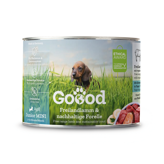 Goood - Can Mini Junior 200gr Free Range Lamb and Sustainable Trout